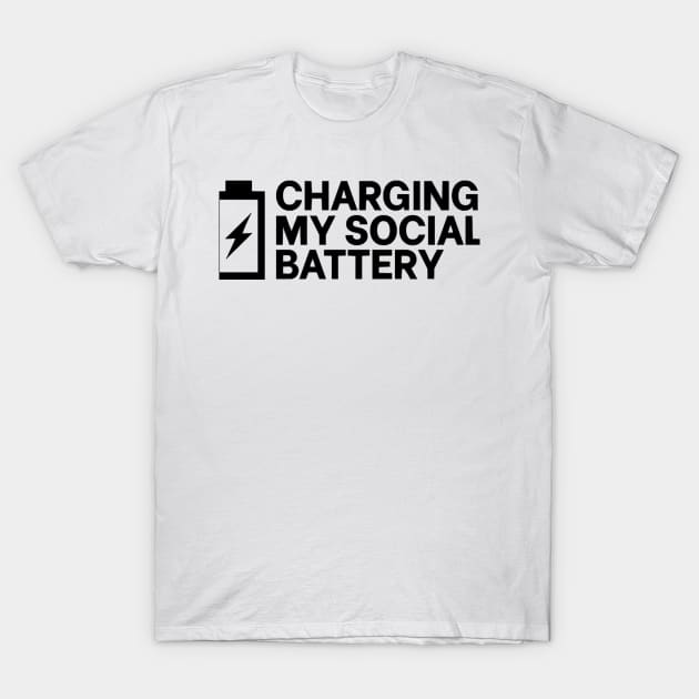 Social Battery T-Shirt by Elizabethkibo